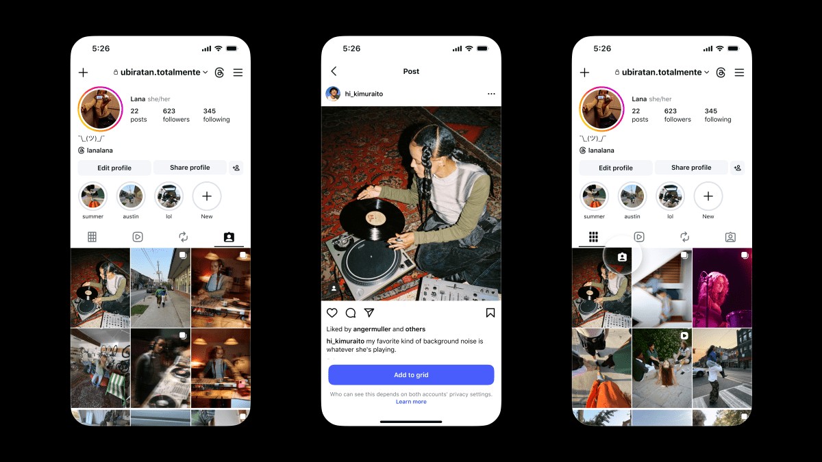 Instagram Now Allows Adding Tagged Posts Directly to Main Profile Grid